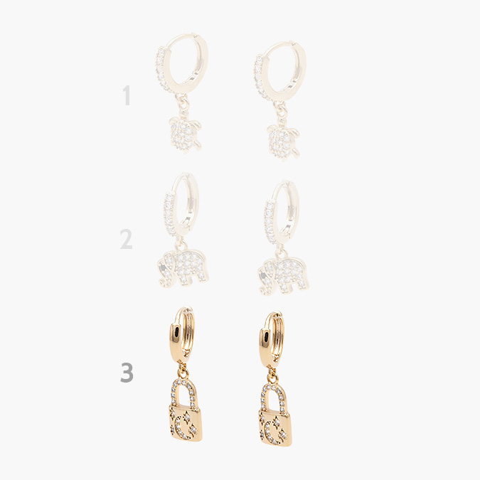 marcate314 Hoops Chapa de Oro Zirconias 0736 - Image 1