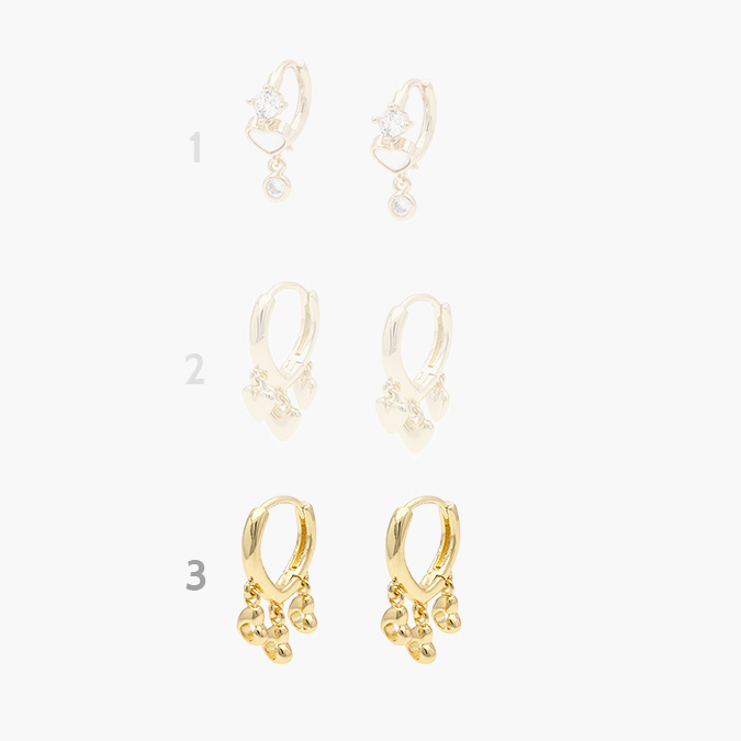 marcate317 Hoops Chapa de Oro Corazones 0729 - Image 1