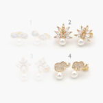 Broqueles Chapa de Oro Perlas 0368