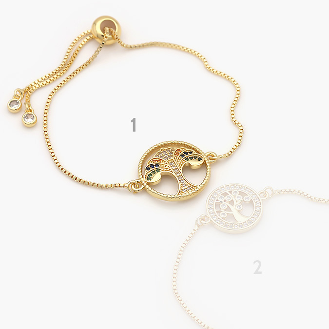 marcate6 Pulso Micropave Chapa de Oro Àrbol 0746 - Image 1