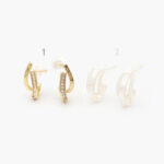 Aretes Chapa de Oro Madre Perla 0443