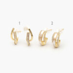 Aretes Chapa de Oro Madre Perla 0443