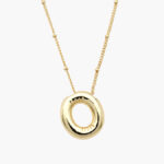 Collar Iniciales Globo Chapa de Oro 10 - O
