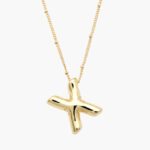 Collar Iniciales Globo Chapa de Oro 10 - X