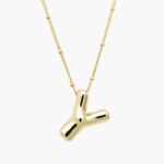 Collar Iniciales Globo Chapa de Oro 10 - Y