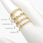 Anillo Chapa de Oro Ajustable Signo Zodiacal 0993