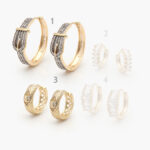 Arracadas Chapa de Oro Zirconias Grupo 15