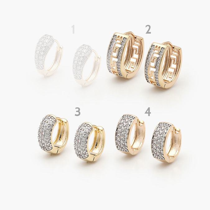 marcaca234 Arracadas/Huggies Chapa de Oro Zirconias Grupo 4 - Image 1