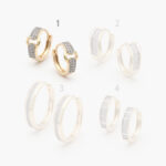 Arracadas Chapa de Oro Zirconias Grupo 1