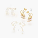 Aretes Chapa de Oro Zironias 0425