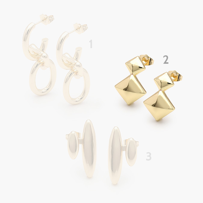 marcaca276 Aretes Chapa de Oro Lisos 0421 - Image 1