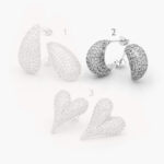 Aretes Chapa de Rodio Zirconias 0450