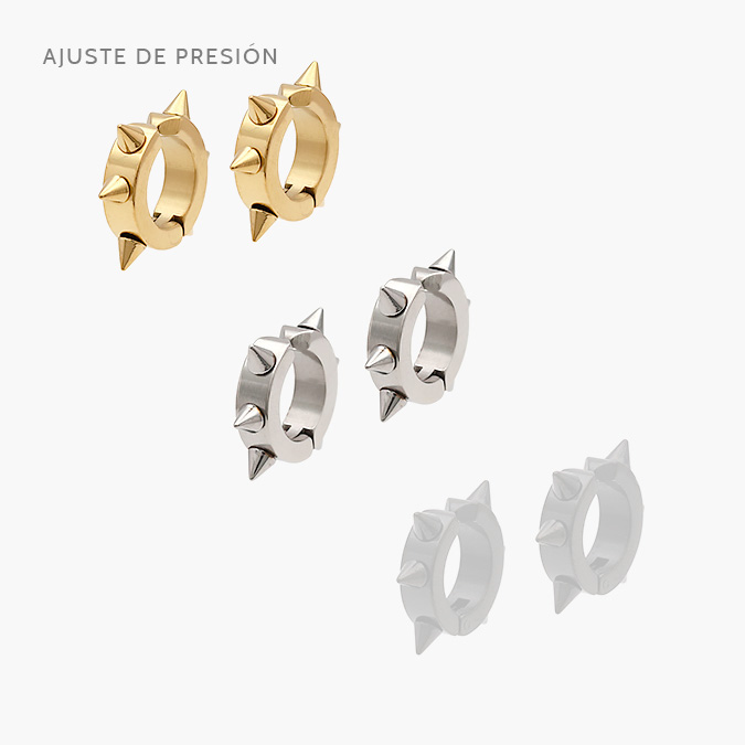 marcate122 Arracadas Acero Inoxidable Picos 0131 - Image 1