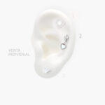 Piercing Acero Inoxidable Corazones Ópalo 0200