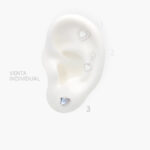 Piercing Acero Inoxidable Corazones Ópalo 0200