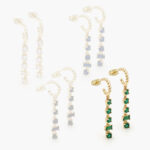 Aretes Chapa de Oro Zirconias 0431