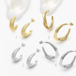 Aretes Acero Inoxidable Torcidos 0051