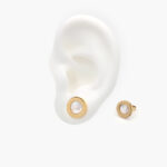 Broqueles Acero Inoxidable Madre Perla 0014