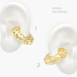 Aretes Cuffs Chapa de Oro 0098