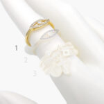 Anillo Chapa de Oro Ajustable Ojo Turco Cruz 1015