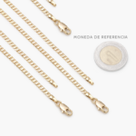 Cadena Chapa de Oro Cubana 2mm. 0100