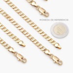 Cadena Chapa de Oro Cubana 5mm. 0103