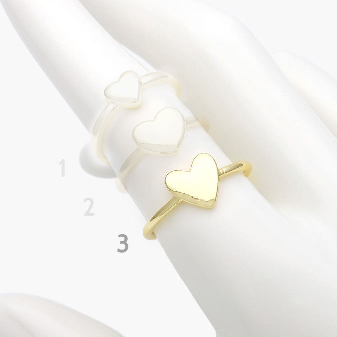 MARCACA879-1 Anillo Chapa de Oro Ajustable Corazones 1014 - Image 1