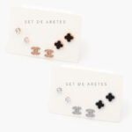 Aretes Acero Inoxidable Flores Esmalte 7936