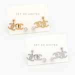 Set Aretes Acero Inoxidable 981