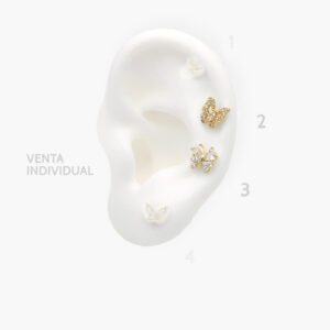 Piercing Chapa de Oro Mariposas 0012