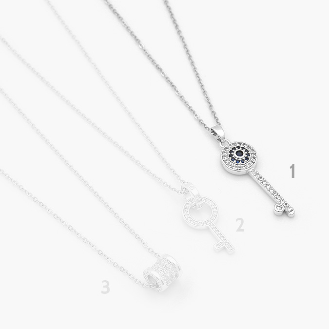 marcate222 Collares Chapa de Rodio Llaves 0523 - Image 1
