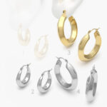 Arracadas Acero Inoxidable Chunky 0134