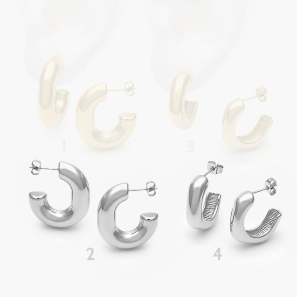 Aretes Acero Inoxidable Chunky 0049 - Image 1