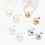 Aretes Acero Inoxidable Chunky 0050