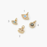 Dije Chapa de Oro Ojo Turco Zirconias