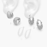 Arracadas Chapa de Rodio Zirconia 0745