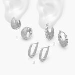 Arracadas Chapa de Rodio Zirconia 0745