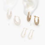 Arracadas Chapa de Oro Zirconia 0752