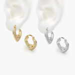 Arracadas Chapa de Oro/Rodio Zirconia 0767