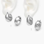 Arracadas Chapa de Rodio Chuncky 0784