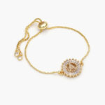 Pulso Chapa de Oro Iniciales Zirconias 0772