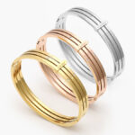 Brazalete Rotulado Acero Inoxidable Zirconia 653