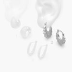 Arracadas Chapa de Rodio Zirconia 0745