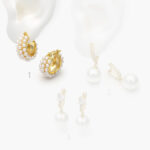 Arracadas Chapa de Oro Perlas 0749