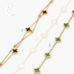 Tobillera Acero Inoxidable Flores Esmalte 0007