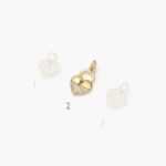 Dije Chapa de Oro Corazón Zirconia