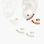 Aretes Acero Inoxidable Flores Esmalte 0052