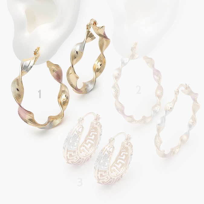 marcate305 Arracadas Chapa de Florentinas 0757 - Image 1