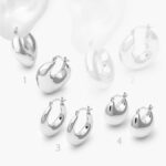 Arracadas Chapa de Rodio Chuncky 0756