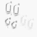 Aretes Acero Inoxidable Chunky 0062